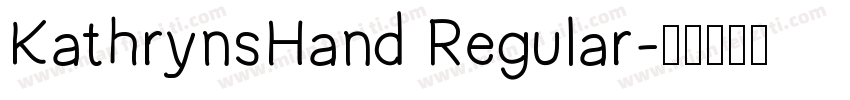 KathrynsHand Regular字体转换